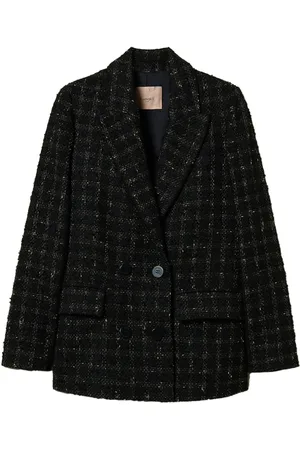 Twin-Set Check pattern bouclé blazer