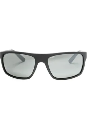 Maui Jim Logo-print rectangle-frame sunglasses