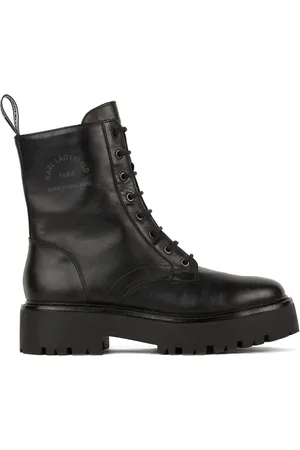 Karl Lagerfeld Burly Biker leather boots
