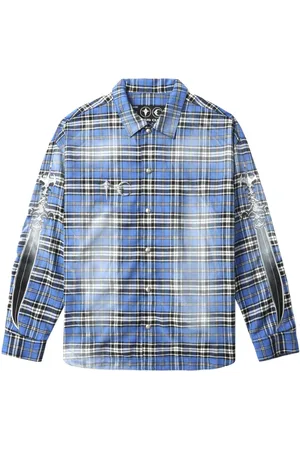 THUG CLUB Check-pattern shirt