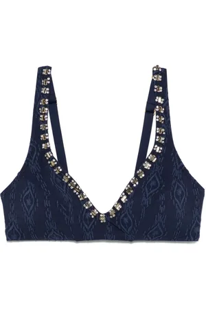 Twin-Set Embossed triangle bikini top