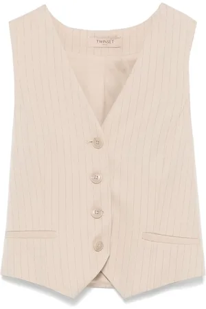 Twin-Set Lurex pinstripe waistcoat