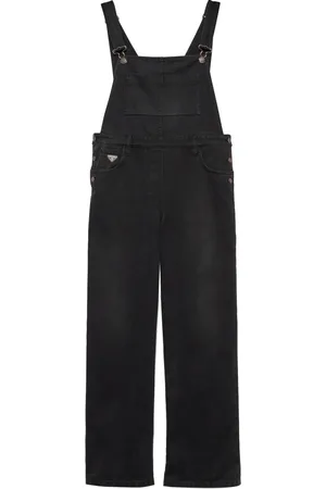 Prada Triangle-logo denim jumpsuit