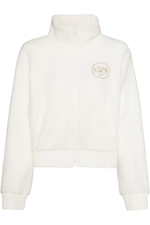 Chocoolate Logo-embroidered shearling jacket