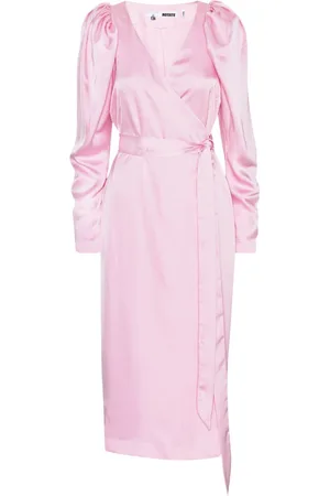 ROTATE Long-sleeve wrap dress