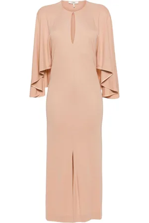 Chloé Draped-detail jersey midi dress