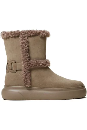 Twin-Set Faux-fur trim ankle boots