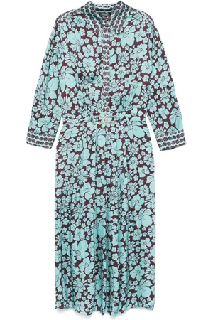 Liu Jo Floral-print satin shirt dress