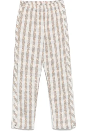 BLUE SKY INN Checked bouclé trousers