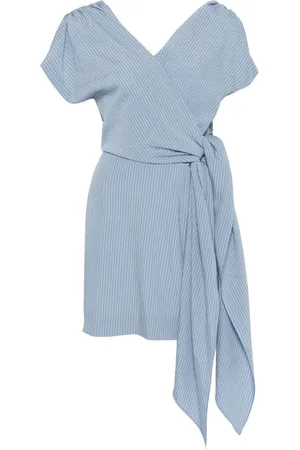 Claudie Pierlot Striped wrap-design mini dress