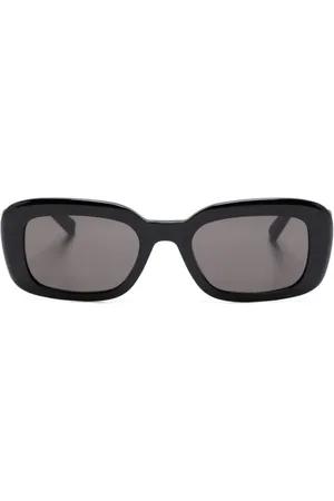 Saint Laurent Logo-plaque rectangle-frame sunglasses