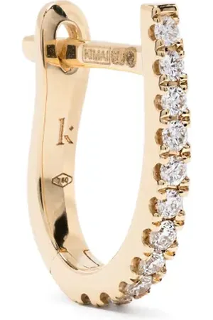 KIMAI 18kt yellow Huggie diamond single earring