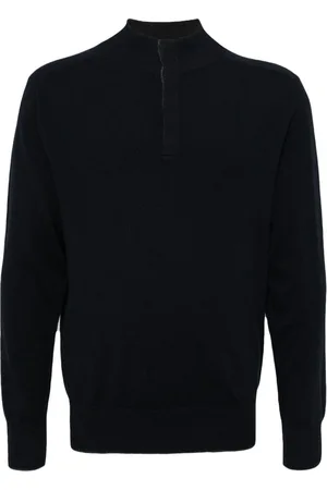 N.PEAL Half button cashmere jumper