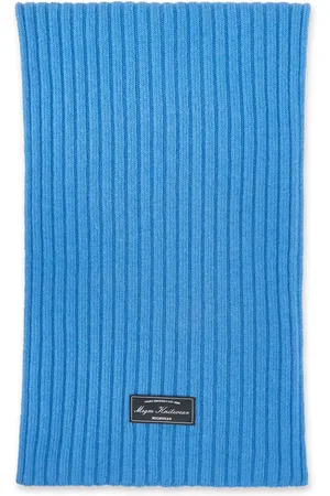 Msgm Logo-patch ribbed-knit scarf