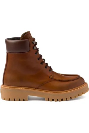 Prada Lug-sole leather boots