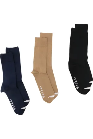 Universal Works Logo-print socks (pack of three)