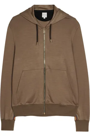 Paul Smith Stripe detail zipped hoodie