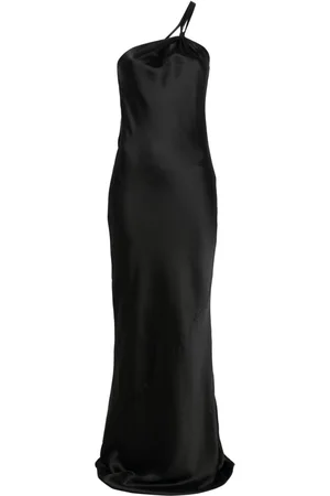 Norma Kamali Bias-cut one-shoulder gown