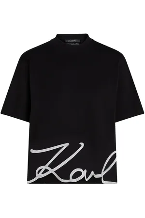 Karl Lagerfeld Signature-hem T-shirt