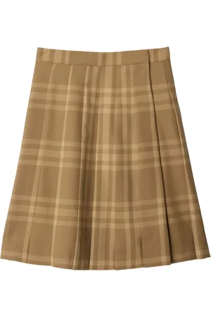 Burberry Check-pattern pleated skirt