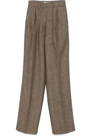 Manuel Ritz Pleated lurex trousers