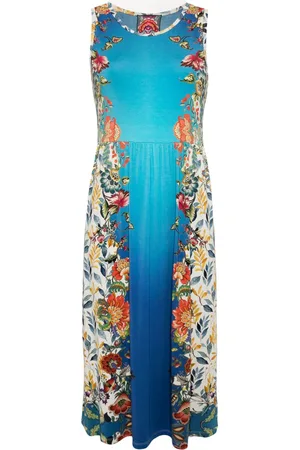 JOHNNY WAS Floral-print ombré dress