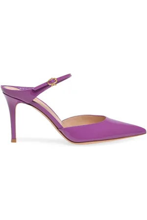 Gianvito Rossi 95mm patent finish mules