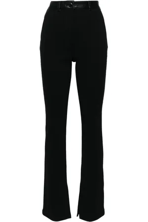 Nanushka Slim-leg fine-ribbed trousers