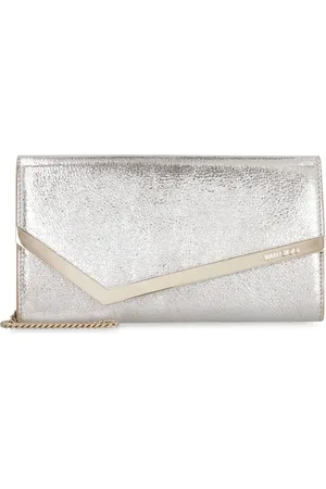 Jimmy Choo Emmie leather clutch bag