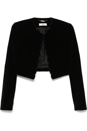 Chloé Scalloped velvet jacket