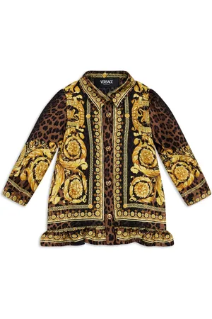 VERSACE Barocco-print silk dress