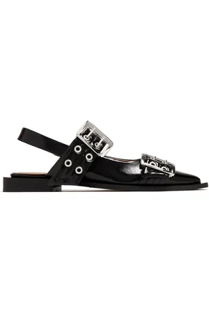 Ganni Buckle ballet pumps