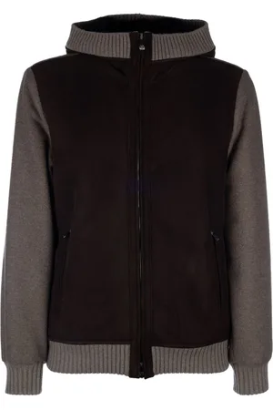 corneliani Suede hooded jacket