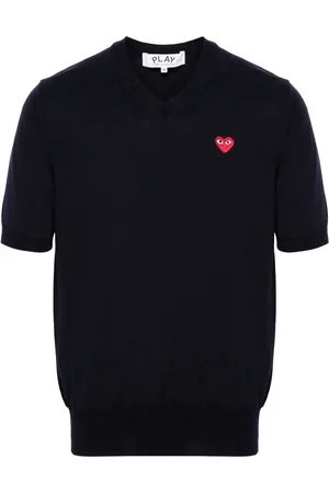 Comme des Garçons Heart-patch wool jumper