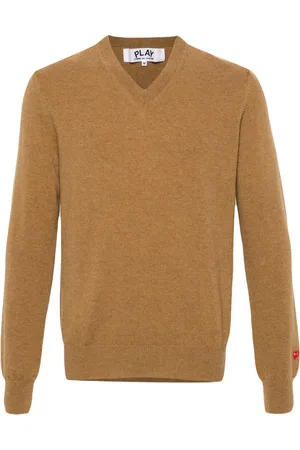 Comme des Garçons Heart-patch wool jumper