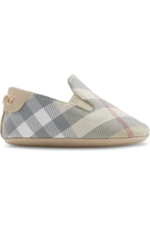 Burberry Check-print crib shoes