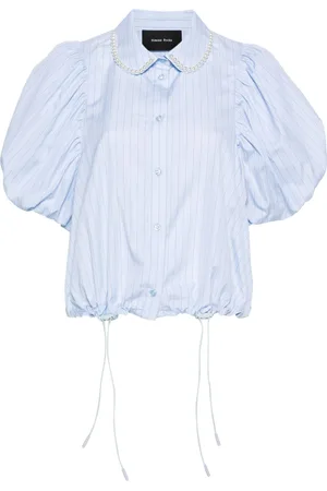 Simone Rocha Cropped puff-sleeve shirt
