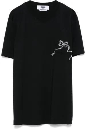 Msgm Crystal-ribbon T-shirt