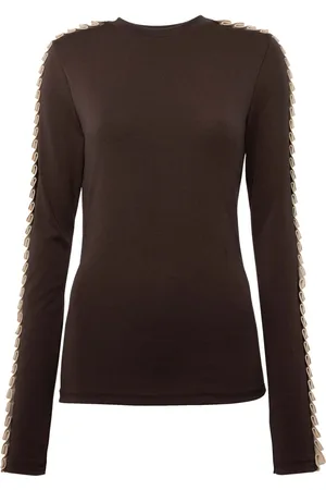 J.W.Anderson Pleated-trim long-sleeve top
