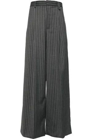 Simone Rocha Pinstripe pleated wide-leg pants