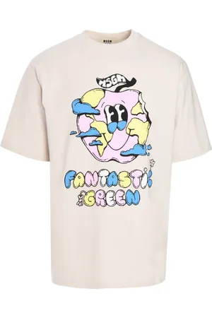 Msgm Graphic-print cotton t-shirt