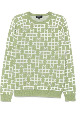 MAN ON THE BOON. Logo-jacquard jumper
