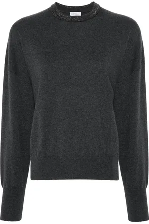 Brunello Cucinelli Beaded-trim sweater