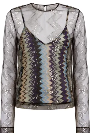 Missoni Layered chevron-knit top