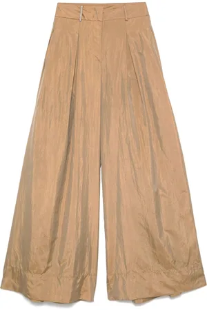 PESERICO SIGN Iridescent-effect palazzo pants