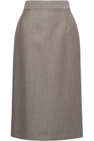 Alberta Ferretti Rear-slit midi skirt