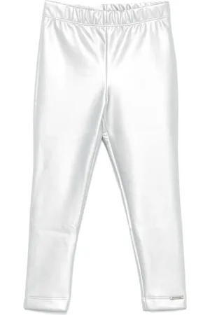 MONNALISA Metallic-effect leggings