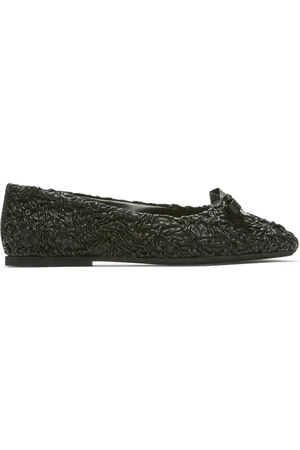 Nº21 Cloqué leather ballerina shoes