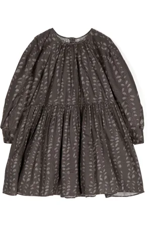 JNBY by JNBY Leaf-print cotton dress