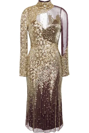 Jenny Packham Starman sequin-embellished midi dress